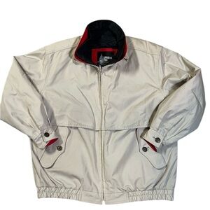 London Fog bomber jacket. Zip out liner. Fall. Beige